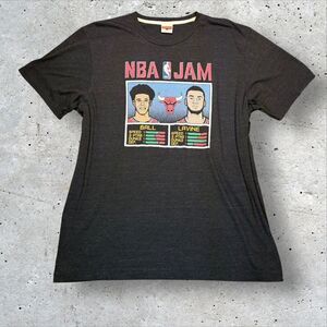 Homage NBA Jam Lonzo Ball Zach LaVine Chicago Bulls Retro Style T-Shirt Large